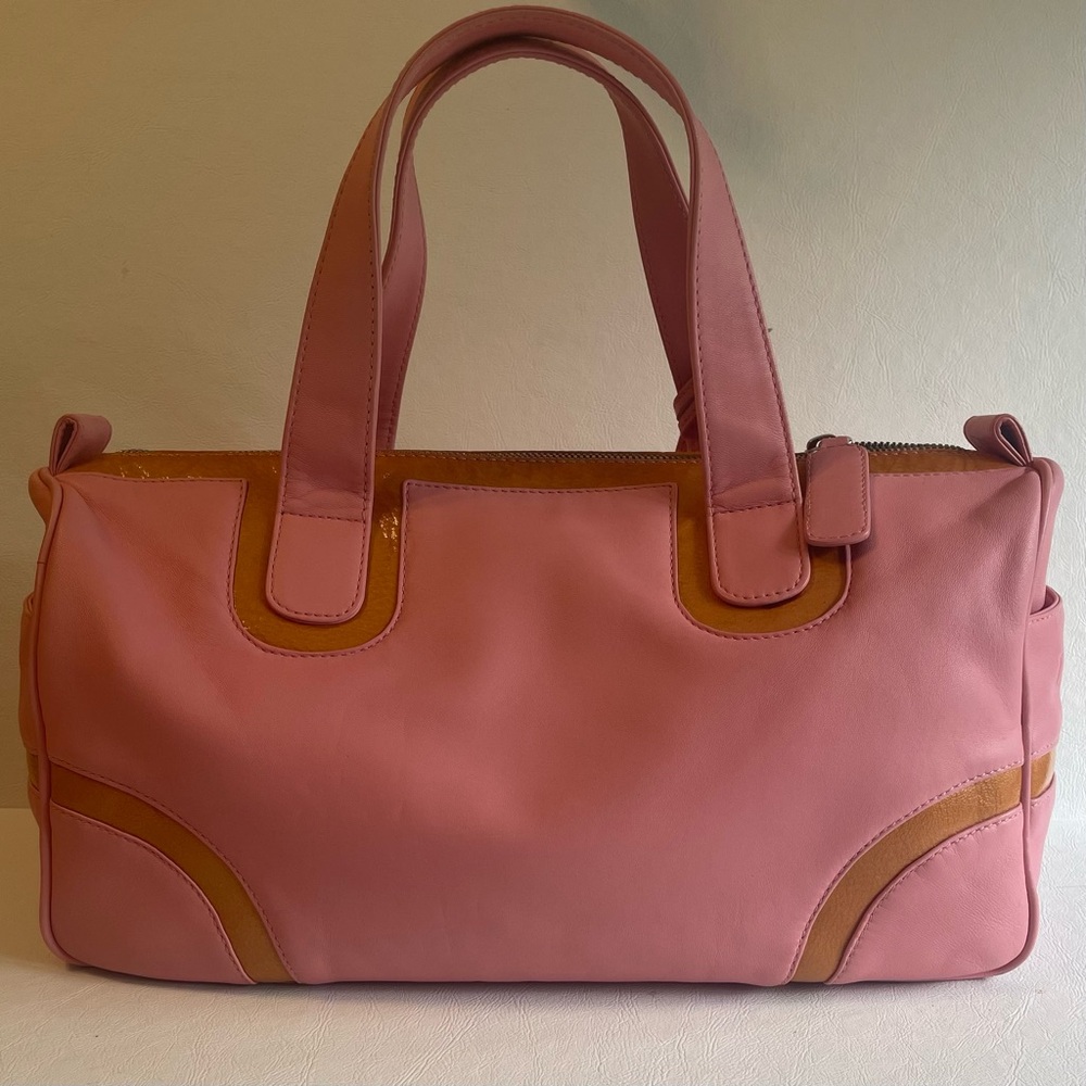 Loewe Pink and Tan Mini Boston Bag - Picture 2 of 6